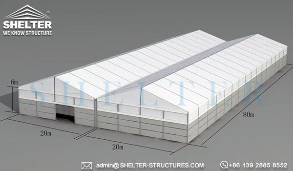 [Solution of a large warehouse] As one of the key features of a modular structure, the clearspan warehouse is unlimitedly expandable on length to cover long rectangular storage space. warehousestructure.com

#workshops #temporary #semipermanent #warehousestructures #storagetent