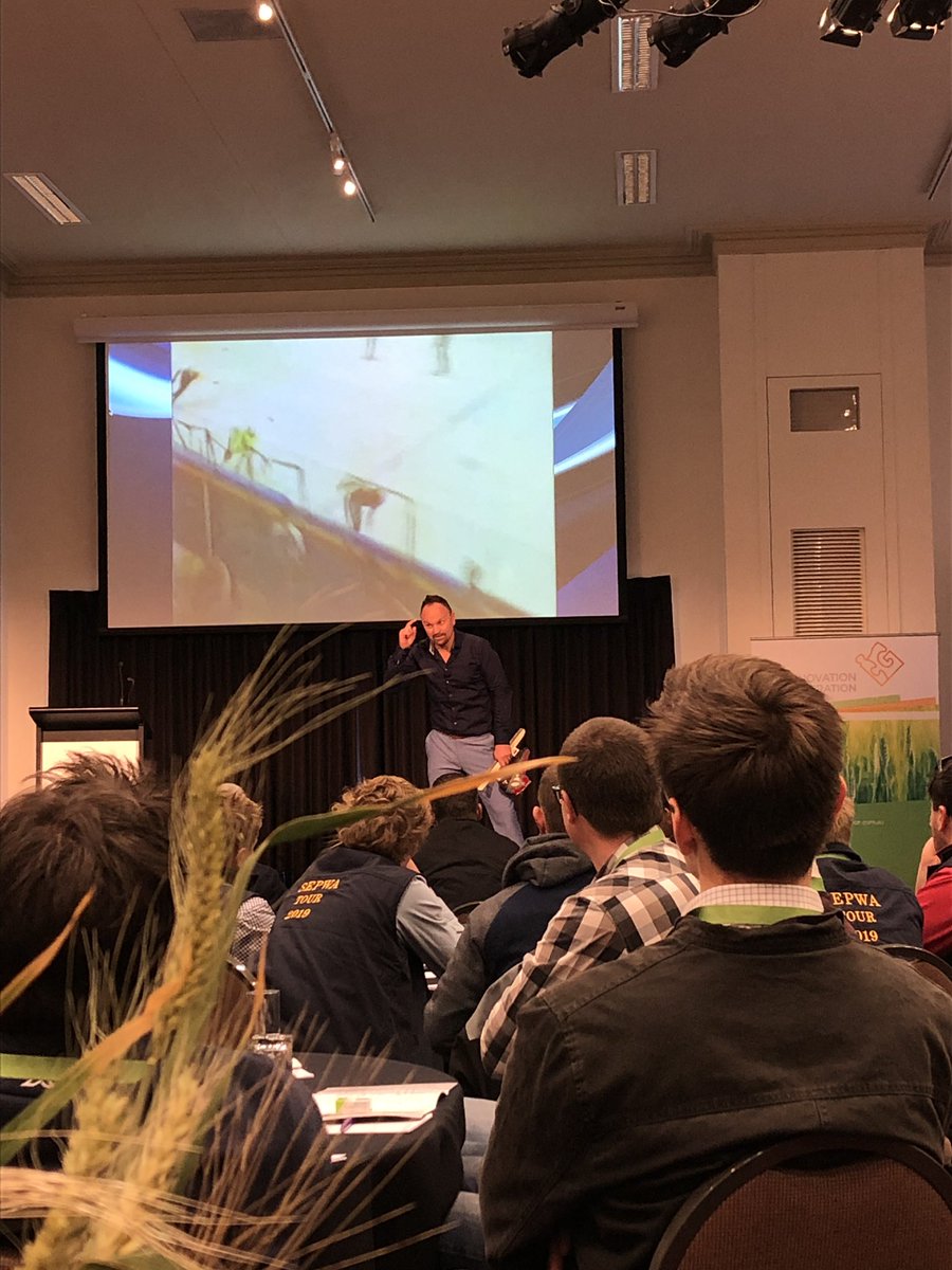 Excited to be at <a href="/InnovGeneration/">InnovationGeneration</a>! Steven Bradbury encouraging us to take 1 hour every fortnight to sit down and think about the big picture #IG19
