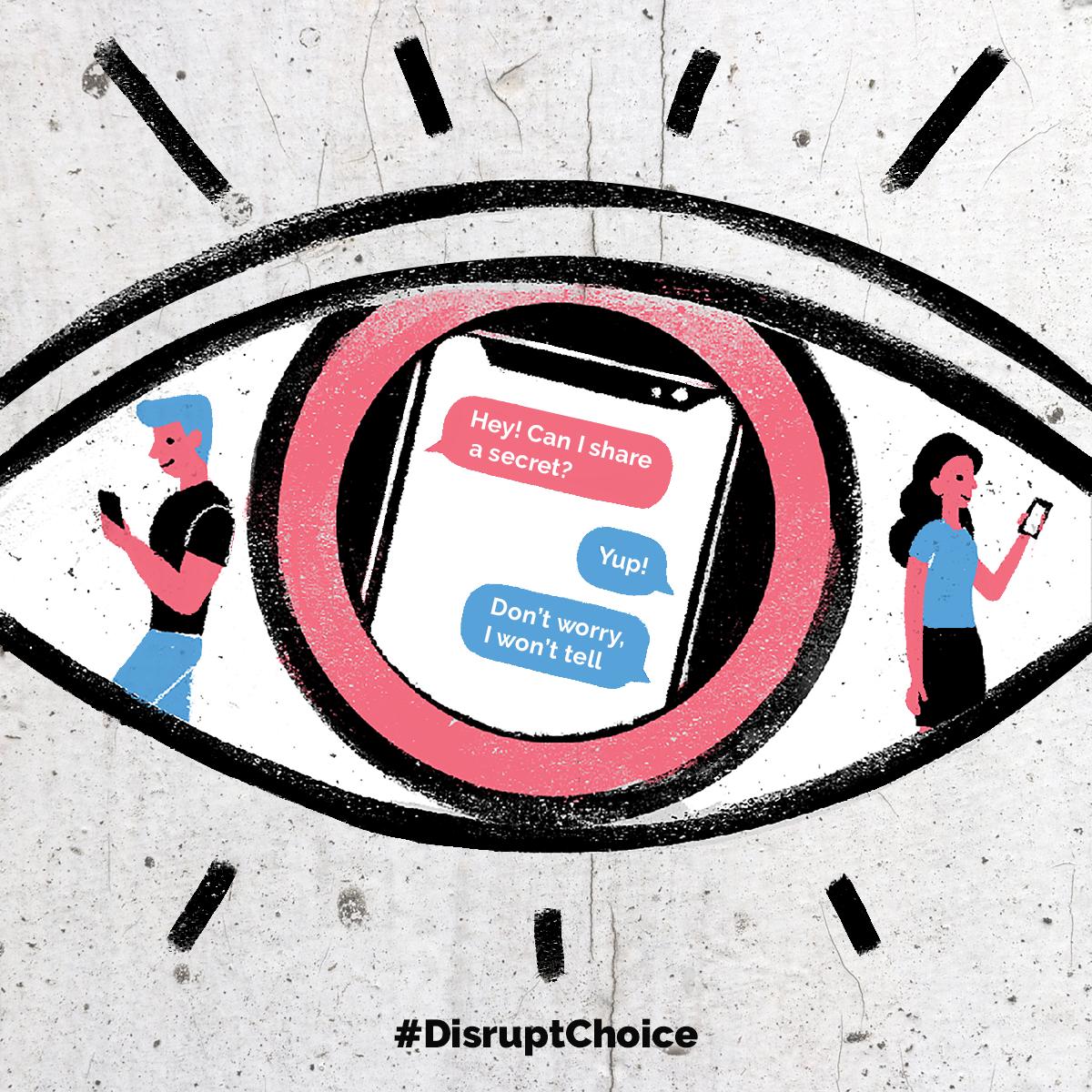 sylo's tweet photo. Are your secrets safe with them? 🤔 #DisruptChoice https://t.co/dazV0aqI7z