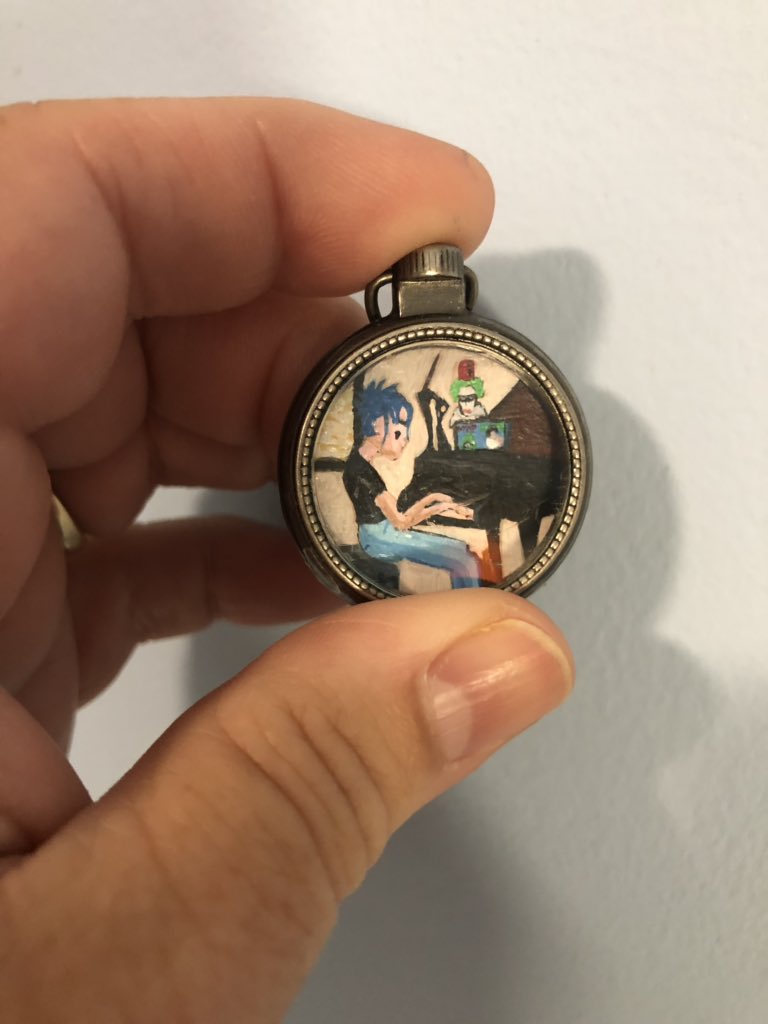 HeidisNotes's tweet photo. Painted this just for myself 💕 @JamieHewlett @DamonAlbarn @Gorillaz #2D #MiniaturePainting #Art  #Music https://t.co/ydYXUQZKFP