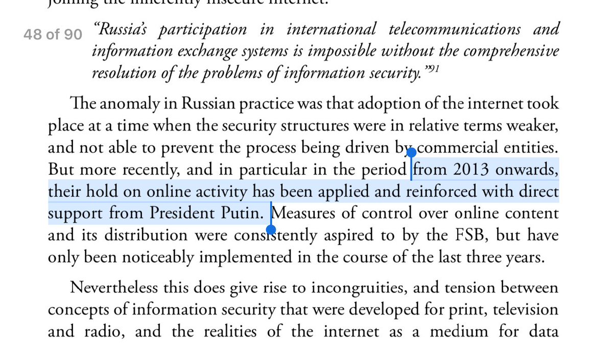 26/ THE “I” BOMB: “Russian thinkers on information warfare were describing information weapons as ‘more dangerous than nuclear ones.’”Since 2013,Putin directly supports IW—sponsoring the info-poison sent to target countries while insisting on national sovereignty in cyberspace.