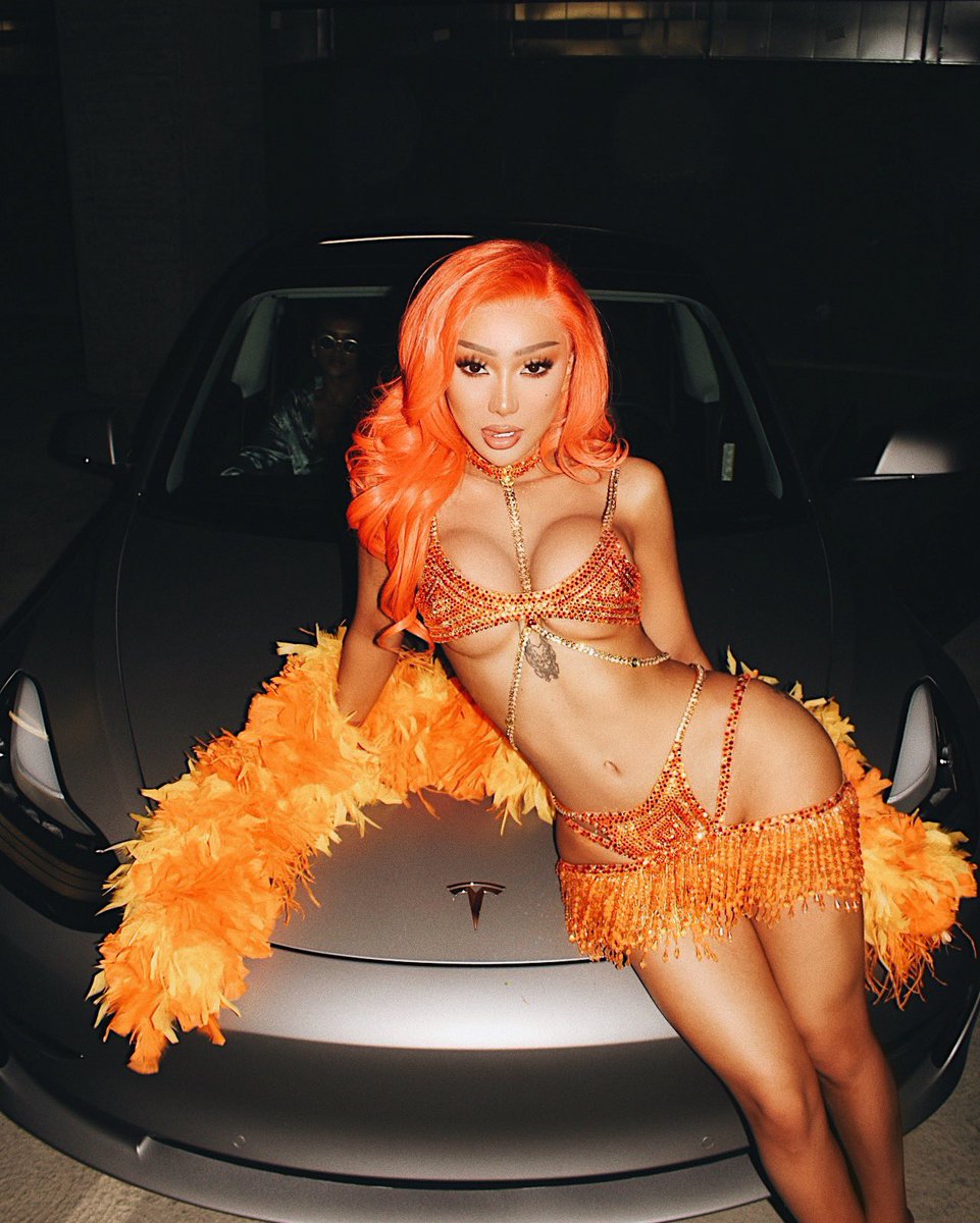 nikita dragun orange dress Nikita Dragun