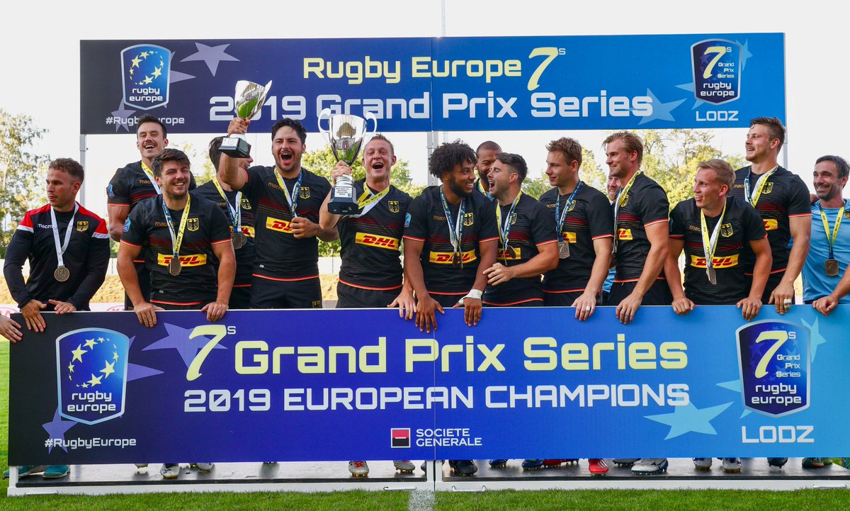 rugby_europe's tweet photo. Congratulations to the @DRVRugby as Germany won the #Men #7sGPS  in Lodz yesterday and are crown the 2019 #European #Champions 👑

Credit : Rafal Gaglewski https://t.co/36FQxLOns0