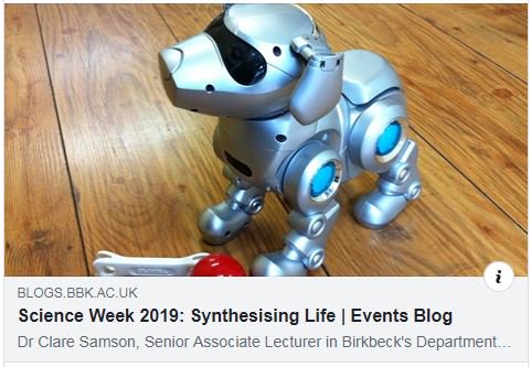 BirkbeckUoL's tweet photo. #BBKblogs: Dr Clare Samson (Dept. of #BiologicalSciences) reports on Dr Salvador Tomas’ #BBKScienceWeek talk, which explored the hypothesis of #abiogenesis, which assumes life arose spontaneously from non-living matter, a few billion years ago. Read more - https://t.co/1MiUdIZG3B https://t.co/cK0Qx2NFBx