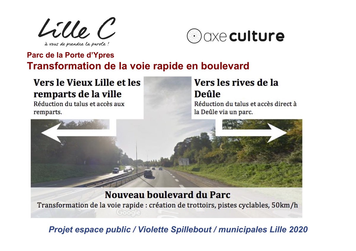 VSpillebout's tweet photo. Parc de la Porte d’Ypres : Transformation de la voie rapide en boulevard #TransformerLille avec #LilleC @VSpillebout https://t.co/mwbTM45BSJ