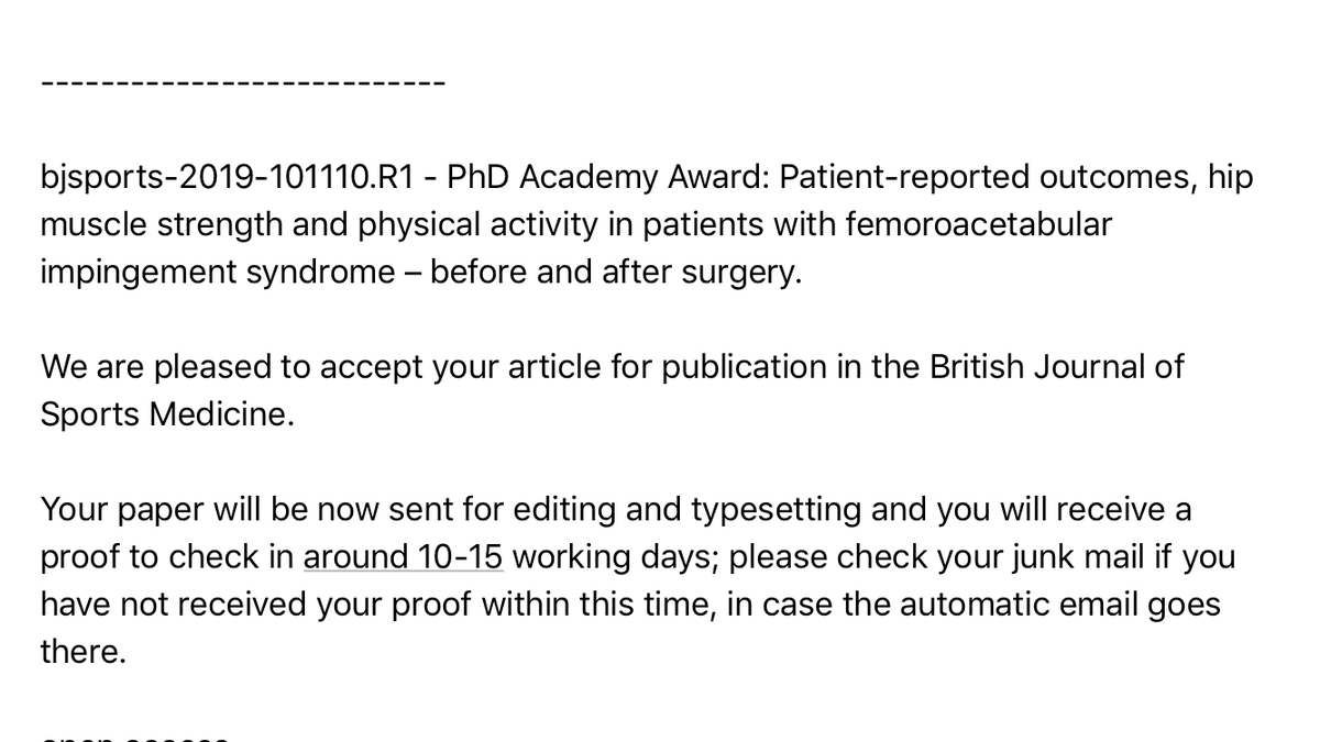 Kierkegaard_Si's tweet photo. Thanks @BJSM_BMJ for letting me wake up to this message. Best Monday morning in a while!
#hhip @HorsensHospital @AarhusUni https://t.co/Ur1IXE5jQD