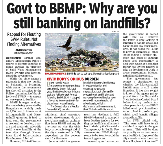 CleanAirPlatfrm's tweet photo. Govt to BBMP: Why are you still banking on landfills? #Bangalore https://t.co/sx0mih3vJu