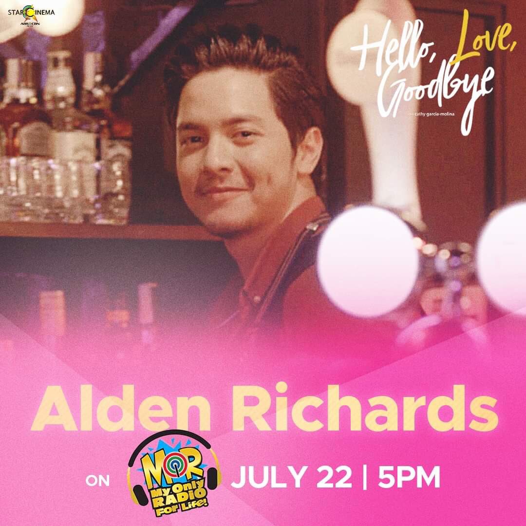 Mga kaMORkada, may aabangan na naman tayo! ❤️

Makikipagchikahan sa inyo mamaya ang nag-iisang Alden Richards kaya 'wag kalimutang mag-tune in ng 5PM sa MOR 101.9! #HelloLoveGoodbye
