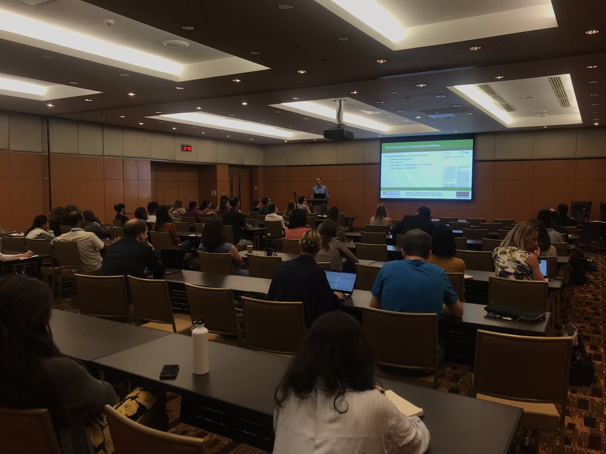 WILDLABSNET's tweet image. Chris Sandbrook (@csandbrook) discussing the ethical and social implications of surveillance tech in conservation. Sharing results of global survey of camera trap users (235 responses) and systematic lit review. #tech4wildlife #iccb2019