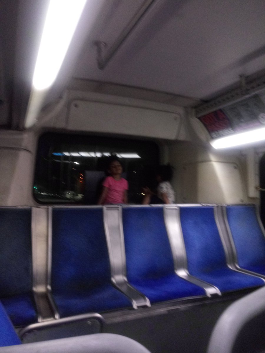 TyriquaJ's tweet photo. These kids off the meat rack on this bus! The wig wearing mammy acting like she dont see or hear these lil mofos sitting in the window running the aisle like its not 11pm or dangerous. The driver didnt even say nothing prob 4 the best cause ppl are ignorant only on @SEPTA. 😣😣 https://t.co/eWxxU4Du58