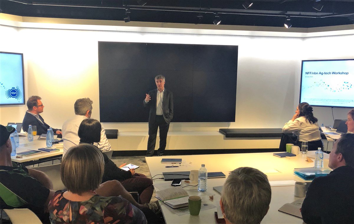 NBN_Australia's tweet photo. NBN Co is proud to host the inaugural AgTech Roundtable today, bringing together leaders within industry to collectively focus on digital capability and adoption in agriculture. @NationalFarmers 
#nbn #connectivity #agtech #agriculture https://t.co/2nK2f2Bxlg