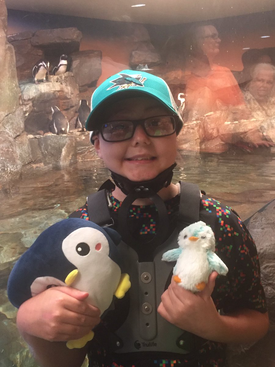 Randiheartie's tweet photo. Had a wonderful weekend enjoying time with Tanner in Atlanta. They want him interacting with the public so we went to the Aquarium! I love this boy so much! Seeing that smile is priceless! When your nephew asks you to wear a stingray hat you wear it w/ a smile! #TanmanStrong https://t.co/rNpWoRJkqR