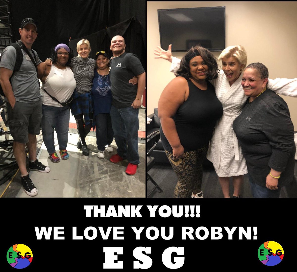 Such an amazing woman! So happy that we had the opportunity to share the stage with her! Thank you <a href="/robynkonichiwa/">Robyn</a> we love you!!!!
#esg #esgtheband 💚💙💛