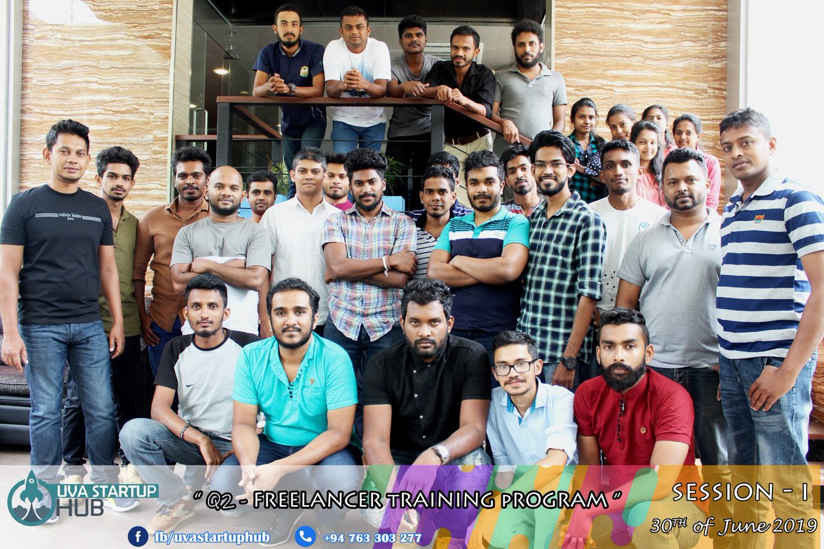UvaStartupHub's tweet photo. The first session of the Quarter 2 Freelancing training program of Uva Startup Hub (USH) was successfully conducted on Sunday the 30th of June. The team was divided in to two groups as there were 42 participants. https://t.co/FAlVtxA6JT