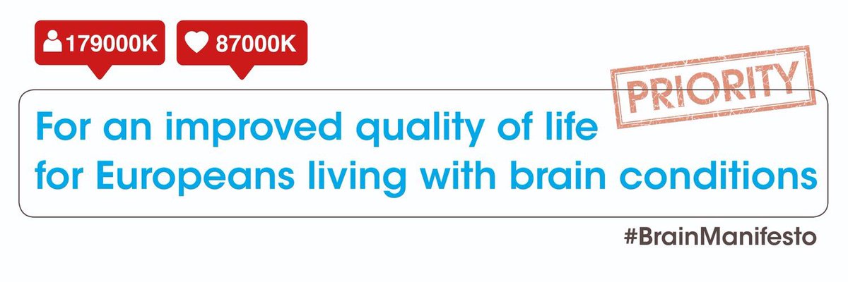 EU_Brain's tweet photo. Today is #WorldBrainDay. An estimated 179 mln #Europeans live with brain conditions &amp; this number is steadily increasing. Today, every day, EBC works to bring attention to the need for improved recognition, support for brain #research &amp; better lives for #patients. #BrainManifesto https://t.co/WXfz8lQqUI