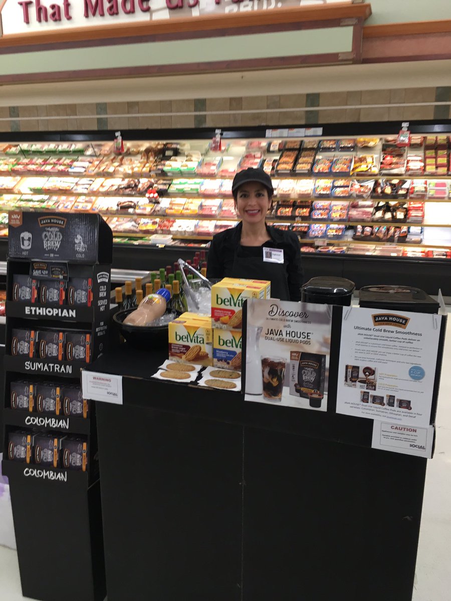 khorshid_t's tweet photo. My sampling event for #javahousecoldbrew coffee and #belvita crackers today at Stater Bros, 1048 N El Camino Real, Encinitas, CA! #javahousecoffee #javabrewedbetter #belVita #staterbros #socialsampling https://t.co/EvHUsYoyaN