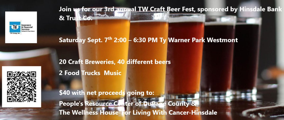TwFest's tweet photo. TW Craft Beer Fest is excited to have @EvilHorseBrews join us for our third annual #TwFest sponsored by @hinsdalebankandtrust Saturday September 7th from 2:00pm-6:30PM. Buy tix: https://t.co/l1rPaJ4oH9 … #Illinoisbeer #Craftbeer @WSEC https://t.co/rGAb6QFMdV