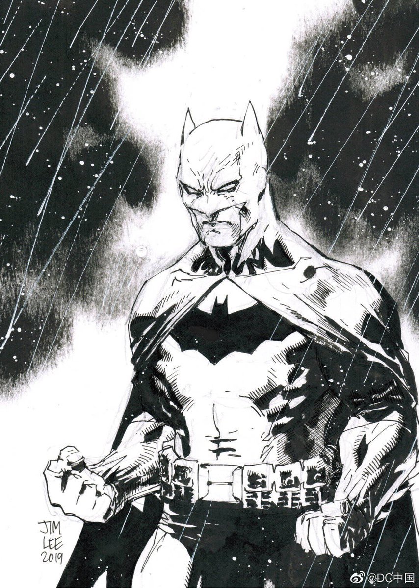 Jim Lee Congrats To Dc中国 On Their Weibo Social Launch Commemorated The Event W This New Batman Sketch Looking Forward To Seeing Everyone At Chinajoy In Shanghai At The Batman 80th