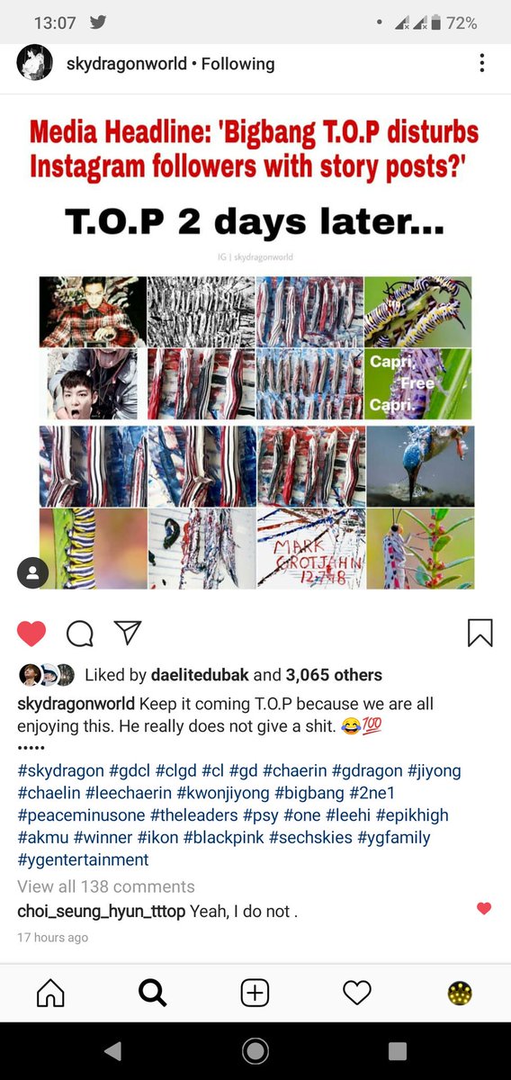 toptoptop___'s tweet photo. TOP is the new VIP stalker... The fact that he did stalked his fans is making me uwuuuu... Savage comment bro 👏👏👏👏
 #mykingisback https://t.co/TYmNqGuQNS