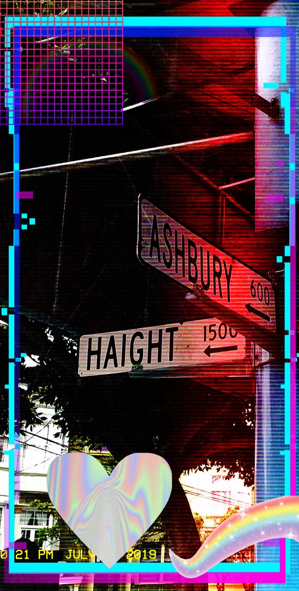 ac_nh_fan's tweet photo. Having fun with the #Vaporwave app. Making wallpapers with my personal pics. #sf #sanfrancisco #haightst #trippy https://t.co/Onwmup0Izc