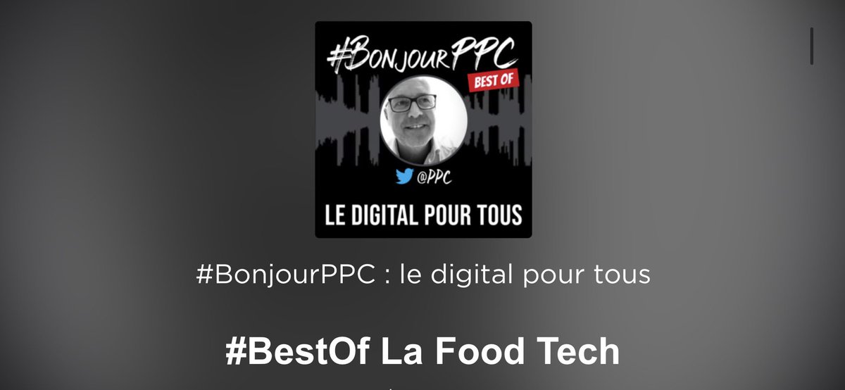 🎙#Podcast #BestOf
“La Food Tech" présentée par <a href="/vheinrich75/">𝓥𝓲𝓻𝓰𝓲𝓷𝓲𝓮 𝓗𝓮𝓲𝓷𝓻𝓲𝓬𝓱</a> 
👉 podcast.ausha.co/bonjourppc/bes… 

👉🏻 200 épisodes #TransfoNum
#Apple apple.co/2TLz0Z0
#Google goo.gl/C3Eow2
#Spotify spoti.fi/2T5FI7D
#Deezer bit.ly/2YZ57U2