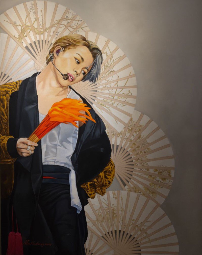 Hearts4Jimin's tweet photo. [#JiminFeatures]
|190722|

Kim Hosung, fan artist who mainly depicts fans &amp; hanbok, will have an exhibition called "Fan &amp; Fun" featuring famous people wearing hanbok from distinguished Presidents to Korean icon of music BTS #JIMIN @BTS_twt

🔗https://t.co/ZkPImtxoU9
☑ Visit Link https://t.co/Gcnt2CN4nE