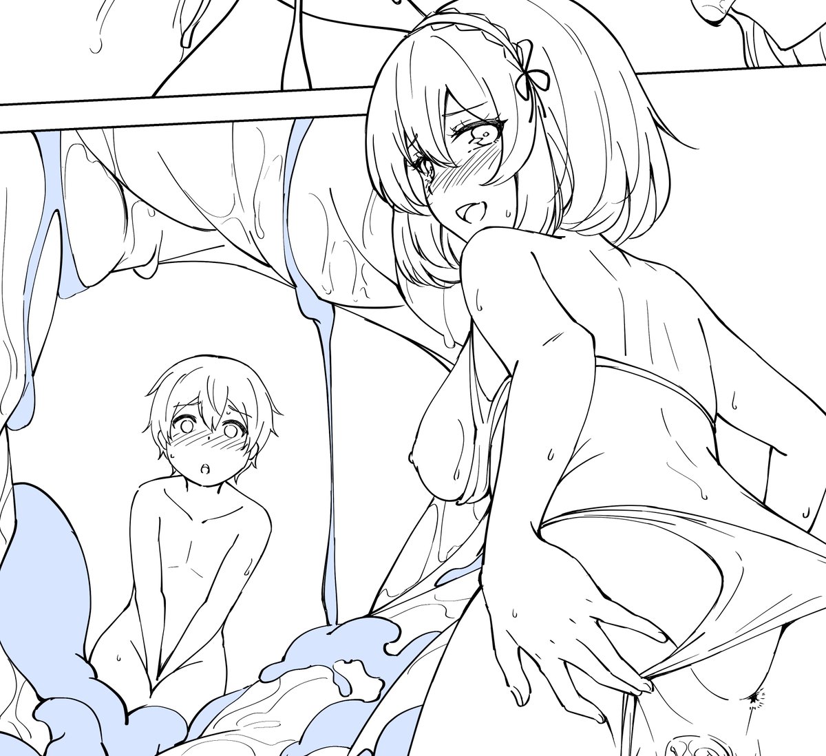 C96シリアス本進捗。ようやくペン入れ終わったところ。これから表紙と仕上げ、頑張る 