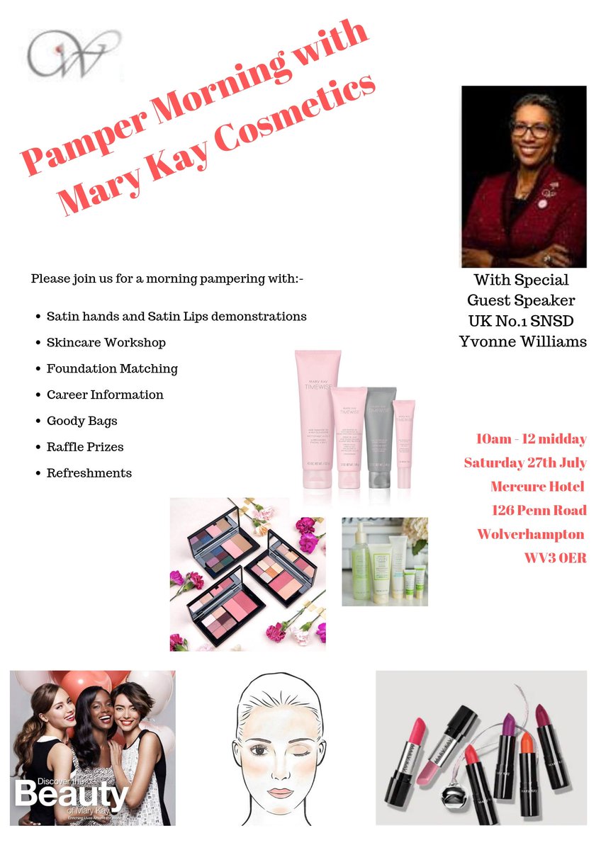 JennyBedward's tweet photo. Mary Kay will be in Wolverhampton on Sat 27 July, 10am-12pm at Mercure Hotel, 126 Penn Road, WV3 0ER. RSVP and receive your goody bag. 💋 Inbox Jenny today.
#workshop #skincare #foundationmatch #careeeopportunity #newproducts #bodycare #fragrance https://t.co/IFILQdDBS5