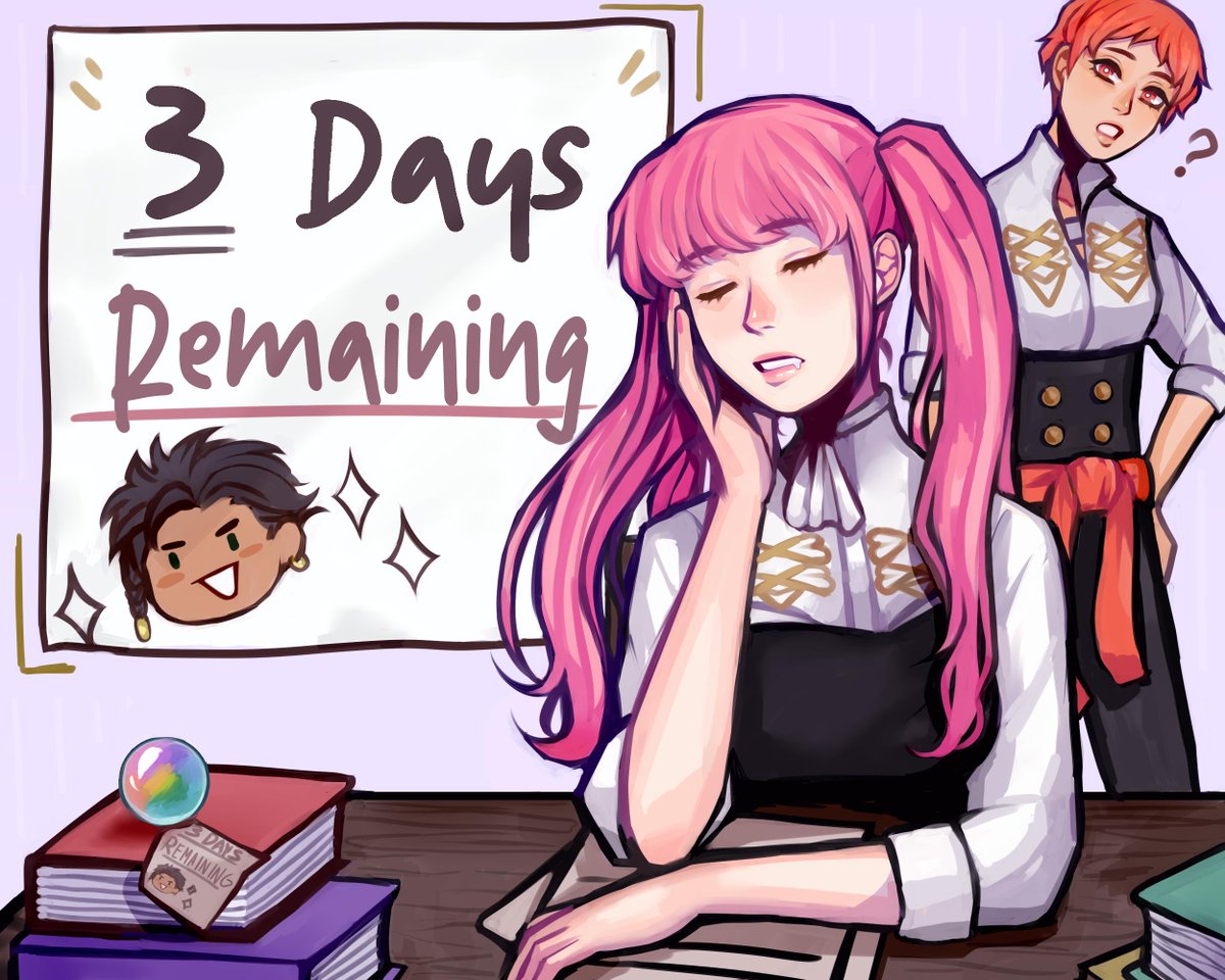 FECCountdown's tweet photo. 3 days left until Three Houses! Today's theme is the Golden Deer!

Artists:
@pastafrutti 
@kyaratora 
@enmoire 
@AristianWolf https://t.co/DBvuOwzAqc