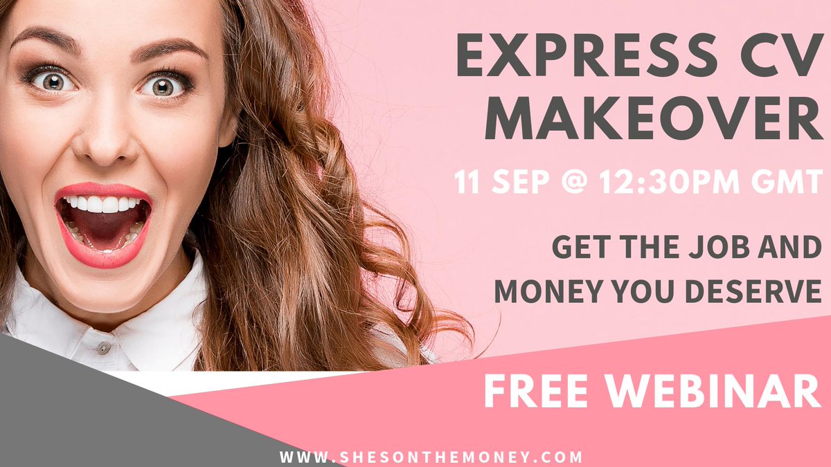 Is your CV looking a little tired? We love to give back to our community so thrilled to be partnering with <a href="/CityCV/">City CV</a> to present this free Express CV Makeover webinar! Join from anywhere in the UK bit.ly/2y0mVmf