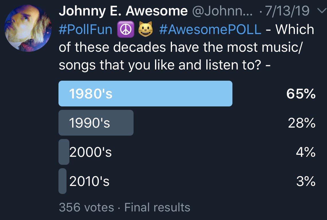 JohnnyEAwesome's tweet image. #PollFun ☮️😺 #HeyBrian we haven’t had a new #AwesomePoll up in a few days, what’s up with that? 🤔