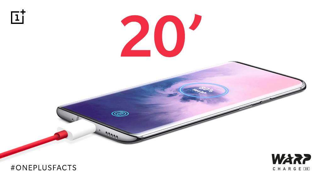 oneplus_fr's tweet image. 20 minutes ⚡️: c'est le temps qu'il faut pour récupérer une journée d'autonomie sur le #OnePlus7Pro avec la Warp Charge 30. 👀 #OnePlusFacts