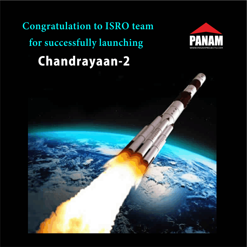 PanamProjects's tweet image. Every Indian is feeling proud today for the successful launch of #Chandrayaan2 
#GSLVMkIII  #IndiaMoonMission #MoonMission2