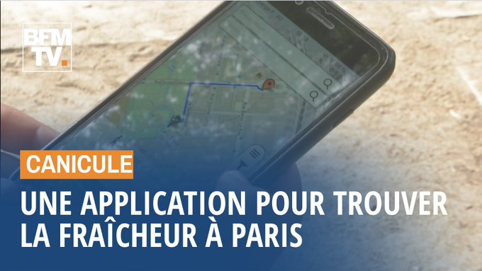 VIDÉO - #Canicule: une #application pour trouver des îlots de fraîcheur à #Paris
➡bfmtv.com/mediaplayer/vi…