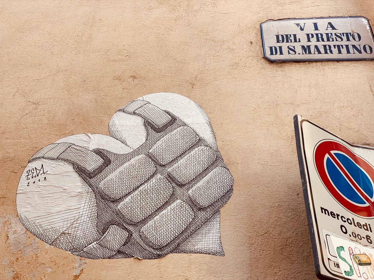 marklewismd's tweet photo. This Florentine street art accurately depicts how my heart feels as an oncologist 
#MedTwitter https://t.co/t5M7RvRIoG