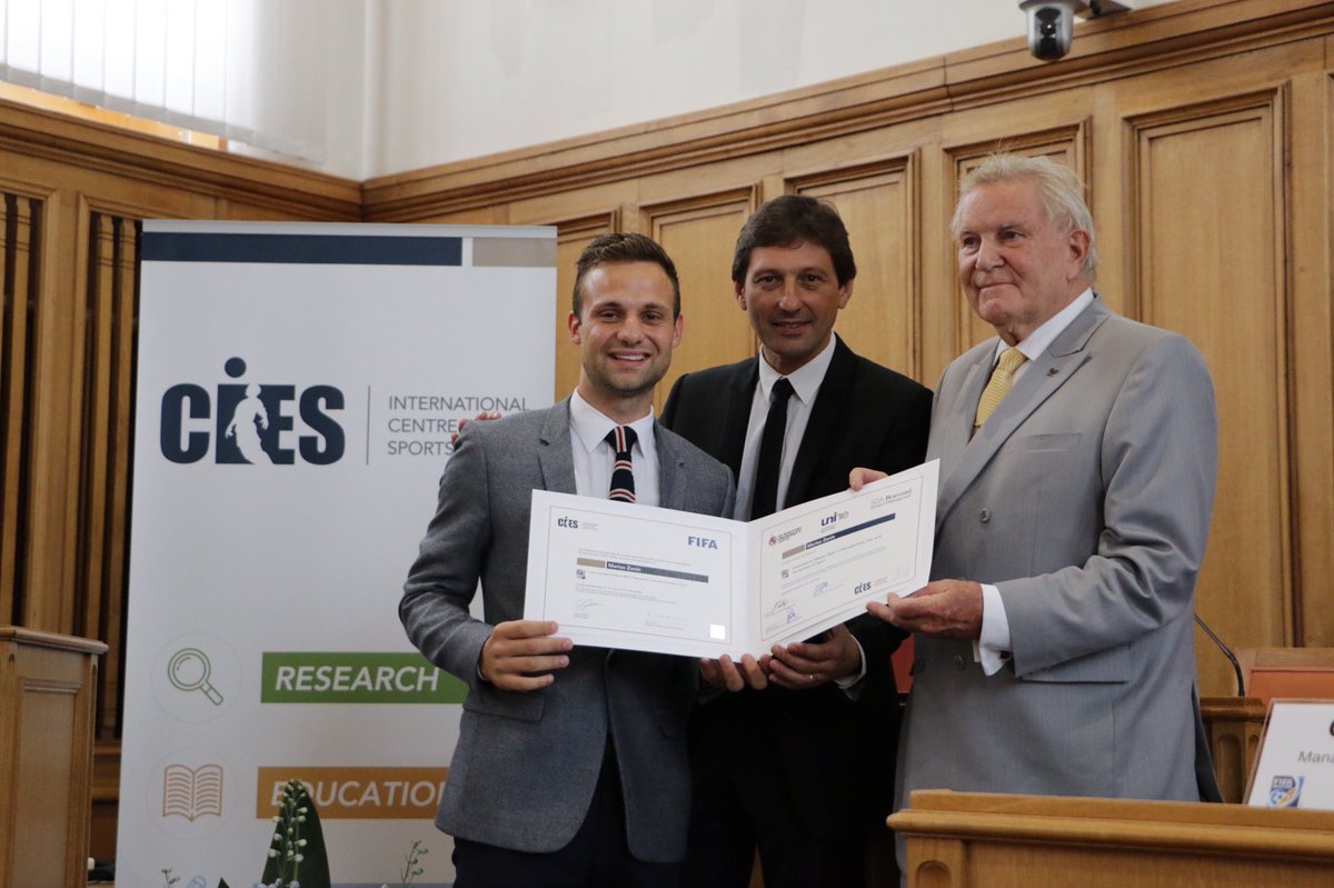 mariuszanin's tweet photo. Officially graduated from the @sportCIES FIFA Master, where my group and I, GR7, were awarded the “Madella Award” for the Outstanding Final Project Group Presentation, which was on the Professionalisation of Women’s Football. (1/3) #FIFA #MasterMarz #FIFAMaster19EditionClass https://t.co/xewygATixL