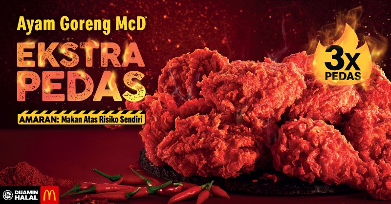 McDMalaysia's tweet photo. Pastikan anda betul-betul bersedia untuk Ayam Goreng McD EKSTRA PEDAS. Tercungap-cungap dibuatnya! https://t.co/I8Jr0OlJkK