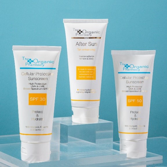 organicpharmacy's tweet photo. Our Cellular Protection Sun Cream SPF 30 &amp; 50 protect and heal your skin from penetrating UV rays. Apply liberally and reapply after swimming for maximum protection. Follow with Cellular After Sun Cream to calm and soothe overexposed skin.  https://t.co/2YGNPdZvLd https://t.co/FWul9DxiG5