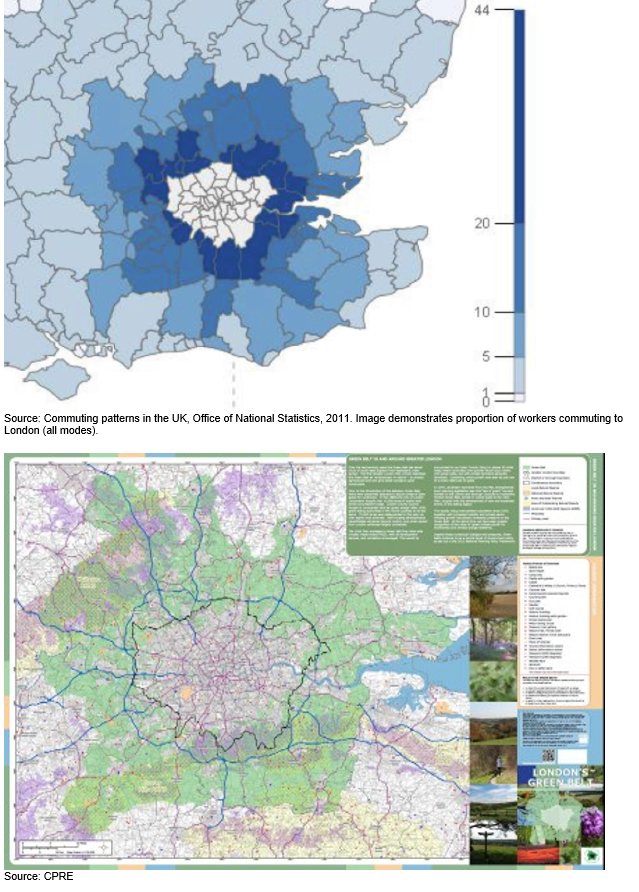 Billericay_AG's tweet photo. @Jacob_Rees_Mogg @iealondon London's Green Belt was set up, in part, to protect London's commuter infrastructure from growth around its margins. The Green Belt is the area most dependent on rail commuting to London, so not an economically sustainable place to channel growth. #spatialstrategy https://t.co/PO75Y0hLBt