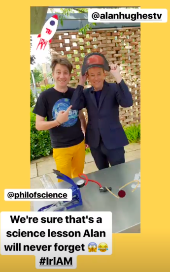 philofscience's tweet photo. Delighted to represent @simplyscienceIE on @IrelandAMVMTV. Had some great fun going from balloons &amp; paper straws all the way to the moon!  

I'll post a link below to a lesson plan that will explain how you can lead your own film canister rocket experiment. https://t.co/2v9dtZfUir