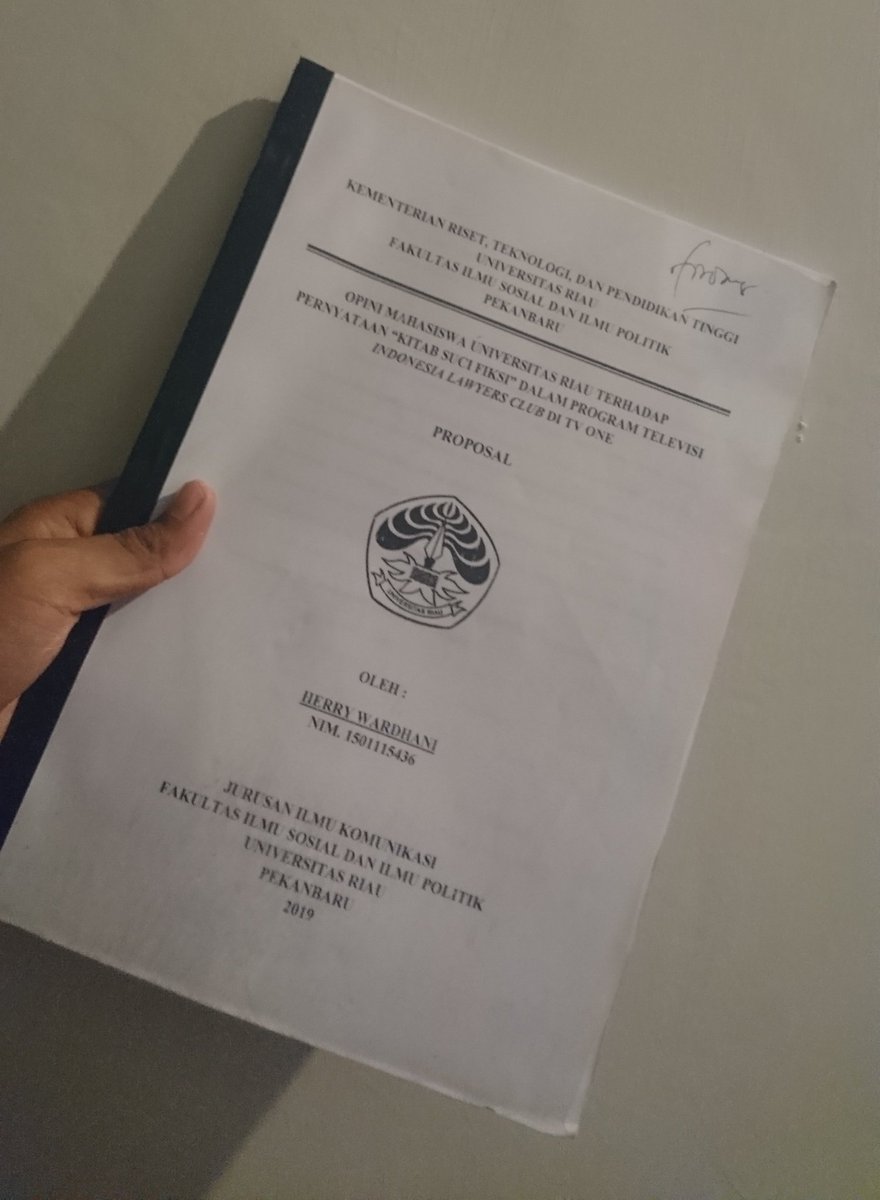 Izin prof. <a href="/rockygerung/">Rocky G</a>. Ingin meneliti pernyataan prof. tentang "Kitab Suci Adalah Fiksi" di Universitas Riau.