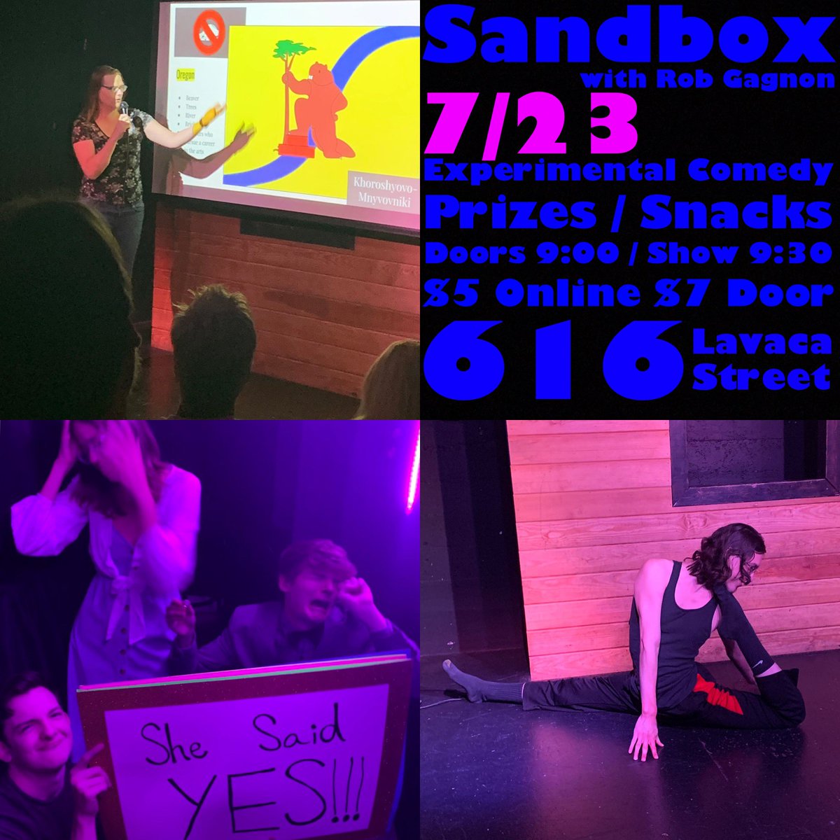 EXPERIMENTAL COMEDY | PRIZES | SNACKS | MUSIC | BYOB | TUESDAY | 9:30 | $5 Online $7 Door | <a href="/FalloutComedy/">Fallout Theater</a> bit.ly/2K5vR1X