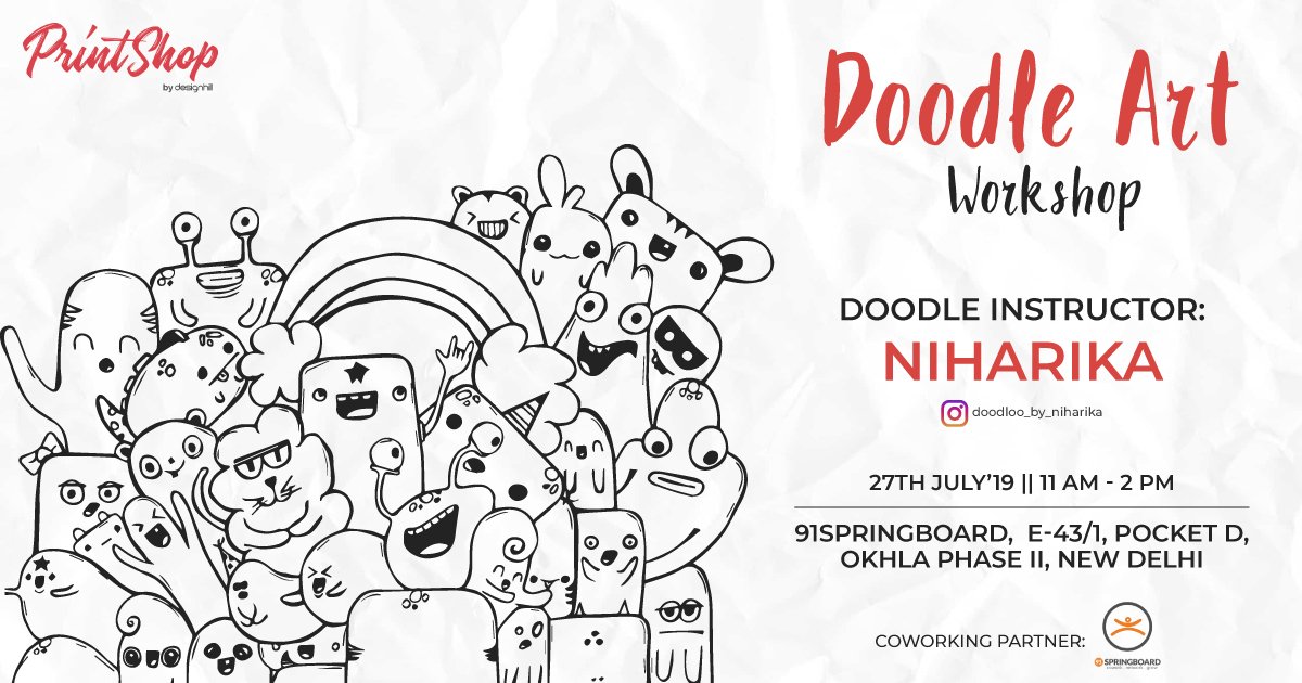 Designhilldh's tweet photo. @Designhilldh in collaboration with Doodle Artist Niharika presents a much-awaited Doodle Workshop for you. If you want to learn & explore the creative side of you, this is for you!
Register Now https://t.co/lTHPpMvXSS
#delhidoodler #doodleart #doodleworkshop #delhiworkshop https://t.co/ArRnaQWG6Y