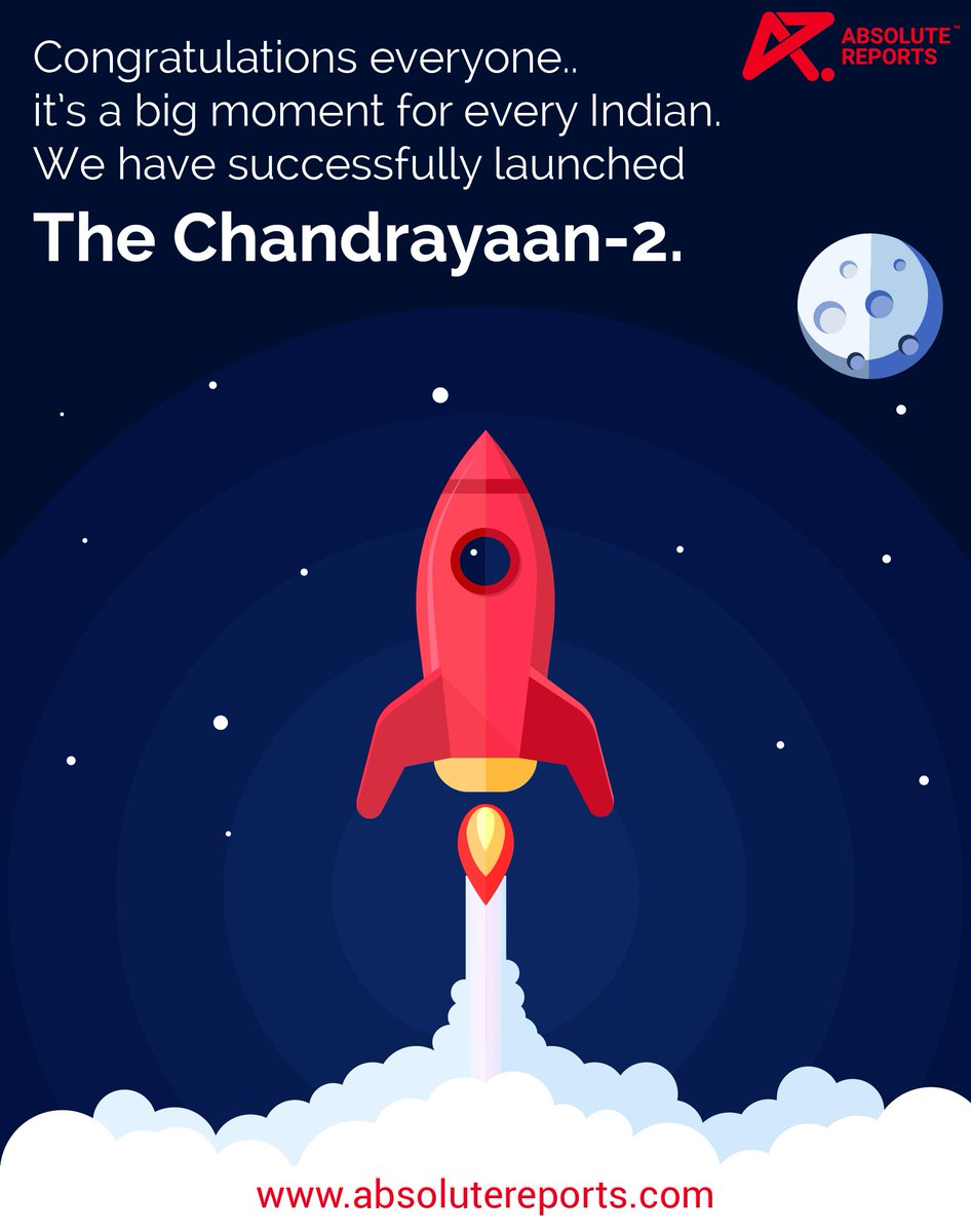 AbsoluteReports's tweet photo. Chandrayaan-2 Lifts-off !!!  India will become the first-ever country to launch a lunar probe near the South Pole of the Moon. Absolute Reports congratulates ISRO - Indian Space Research Organization on a remarkable feat.
#Indiamoonmission #chandrayaan2 #isro #space https://t.co/InpFlBF8sT