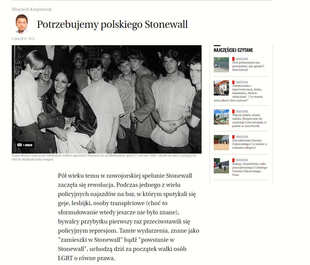 Pierwszy zaczął się spotykać
