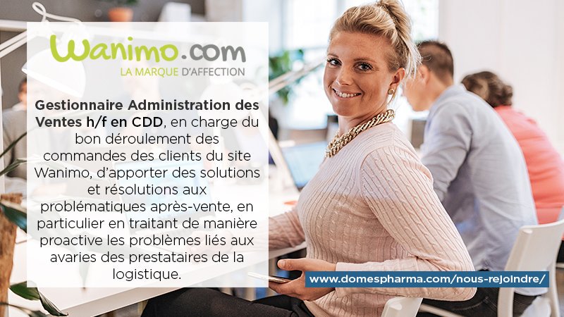 DomesPharma's tweet photo. https://t.co/arF2YH37sG  recrute un Gestionnaire Administration des Ventes h/f en CDD. Poste basé à Dardilly (69). #Emploi #AURA #Job #rejoigneznous #Wanimo

https://t.co/TqYtbqzZuQ https://t.co/6DJSMjydyL