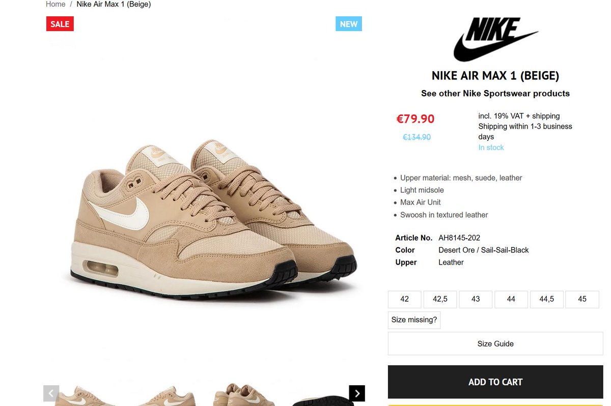 air max one desert ore