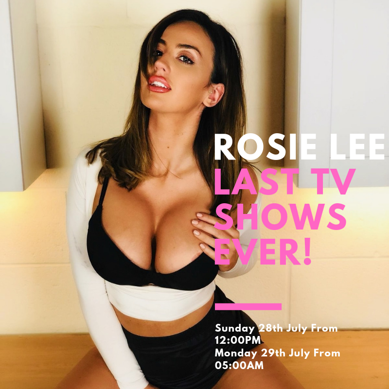 😪 This month sees the very last of Rosie Lee on the screens of @BabestationTV 
😘 But she won't be leaving us just yet. Join Rosie on the 27th &amp; 28th July for her final TV appearances. 
😈 Maybe we might see her on @BabestationCams https://t.co/cLE7NWYqXQ