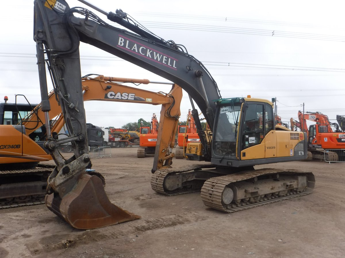 Volvo EC210 Inspected at Euro Auctions Leeds prior to export to Scandanavia.