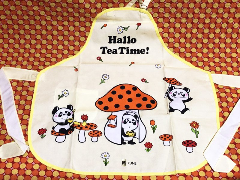 1970年代の内藤ルネさんのルネパンダエプロン☆パンダちゃんたちが 